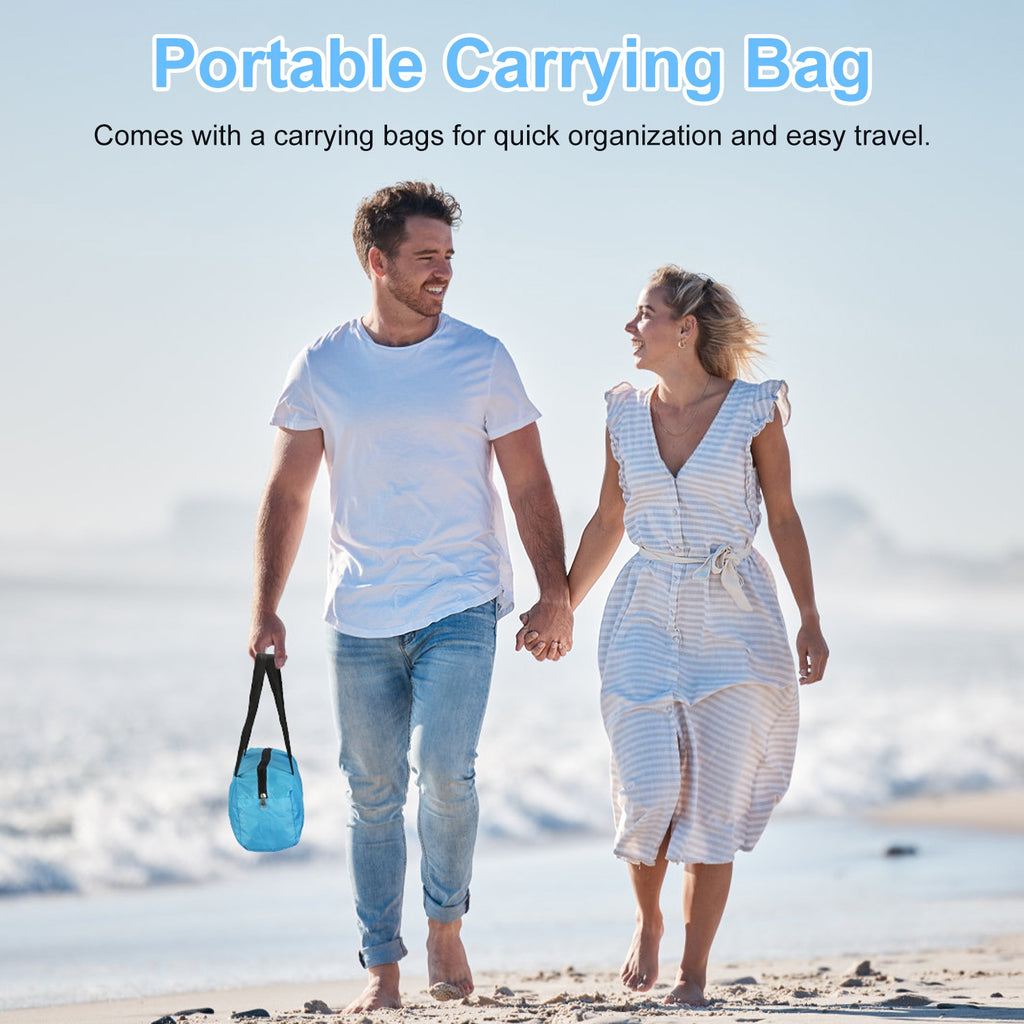 1Pc 4-6 Person Beach Tent Canopy  With 3 Door Openings Carry Bag UPF50 Waterproof  For Beach Picnic Camping Hiking Adventure Fishing