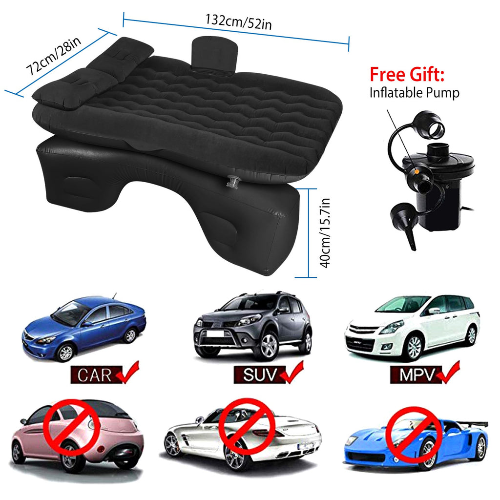 1Pc Car Air Mattress Bed For Travel Inflation Car Mattress Bed Portable Travel Camping Sleep Mat Car Inflation Bed For Trip