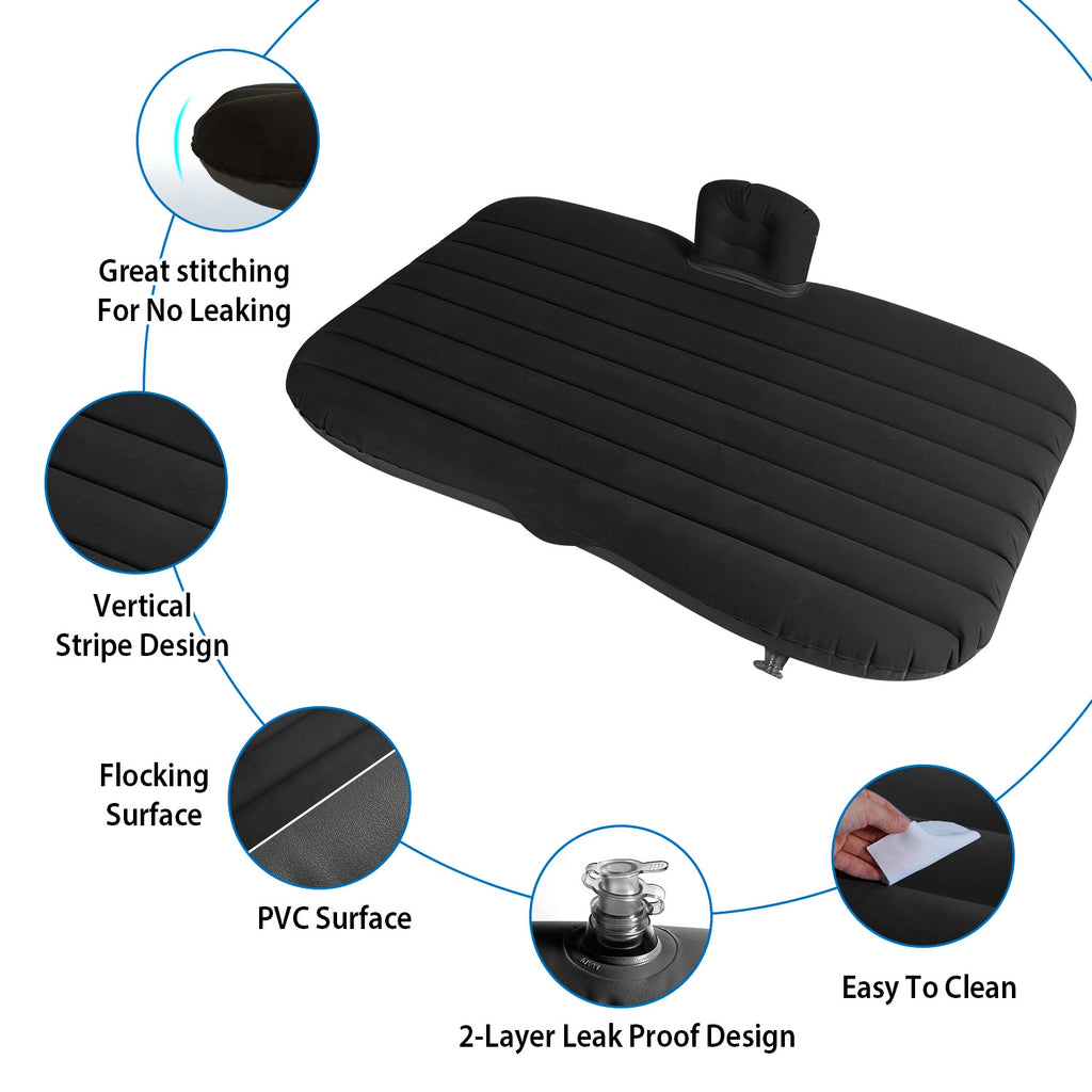 1Pc Car Air Mattress Bed For Travel Inflation Car Mattress Bed Portable Travel Camping Sleep Mat Car Inflation Bed For Trip