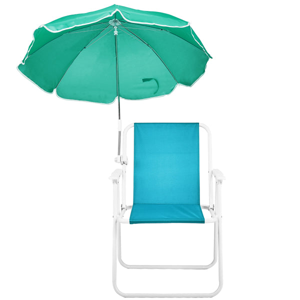 Folding Beach Chair With Umbrella For Adults, Lightweight Porable Camping Chair With 265lbs Capacity For Travel Picnic Concert & Outdoor Activities