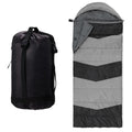 Rectangular Heated Sleeping Bag, Lightweight Sleeping Bag With Multi USB Powered Heating Pads, Waterproof Compact Envelope Sleeping Bag For Backpacking Hiking, Gray