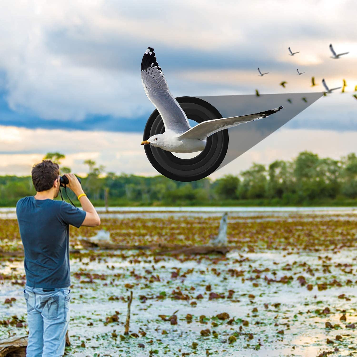 High-power Binoculars For Outdoor Sports, Concerts And Professional Bird Watching